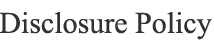 Discloser Policy